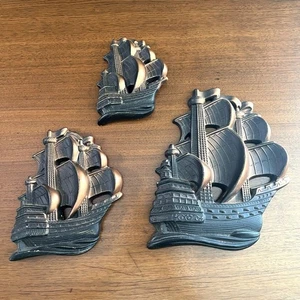 Set targa da parete nave gesso studio vintage Miller 1964 decorazione nautica L4  - Foto 1 di 20