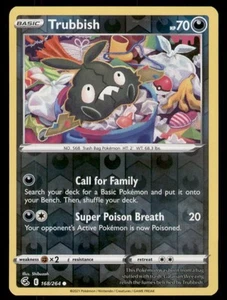 Trubbish SWSH08: Fusion Strike #168/264 Common Reverse Holo Pokemon NM - Picture 1 of 1