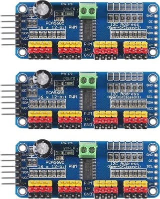 3pcs PCA9685 Module Controller 16 Channel 12 Bit PWM Servo Driver Board IIC - Image 1 of 4
