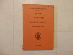 1946 HISTORY OF THE LOCOMOTIVES OF THE READING COMPANY BY GEORGE HART - Imagen 1 de 4