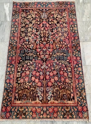 Alfombra afgana, mini alfombra vintage, alfombra ilustrada, alfombra boho, alfombra de diseño increíble 3x5 pies Foto 1 de 4