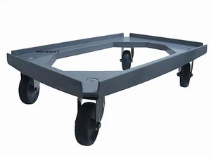 Transportroller 600x400 Kistenroller Bäckerei grau 4 Lenkrollen bis 375kg Rolli - Bild 1 von 4