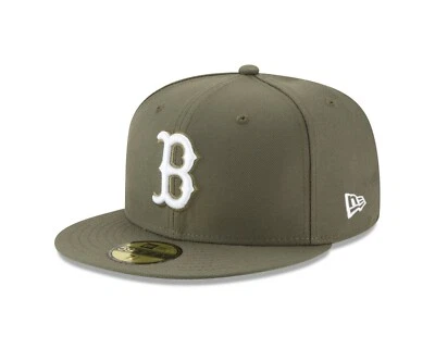 Boston Red Sox New Era MLB Basic New Olive 59fifty Fitted Hat  - Image 1 of 4