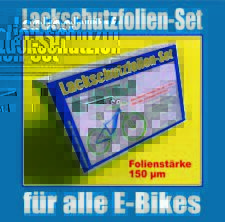 Steinschlagschutz Lackschutz Folie Set 21 Teile transparent 150 µm für E-Bike