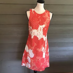 Vince Camuto Pink Floral Print Tank Dress Fit Flare 6 EUC Women’s High Low - Bild 1 von 7