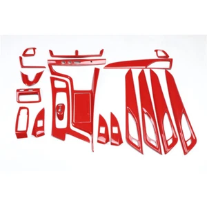 For Cadillac CT5 2020-2024 Red Carbon Fiber Car Interior Dash Kit Full Set Cover - Picture 1 of 9