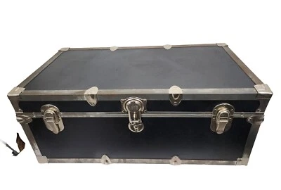 Mercury Luggage Seward Trunk 30" with Wheels & Lock Black  - Image 1 of 4