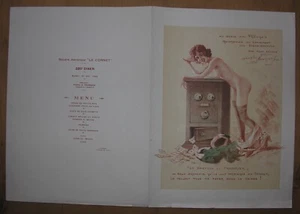 Menu de l'association artistique "Le Cornet". Neumont à François. 1923 - Picture 1 of 1