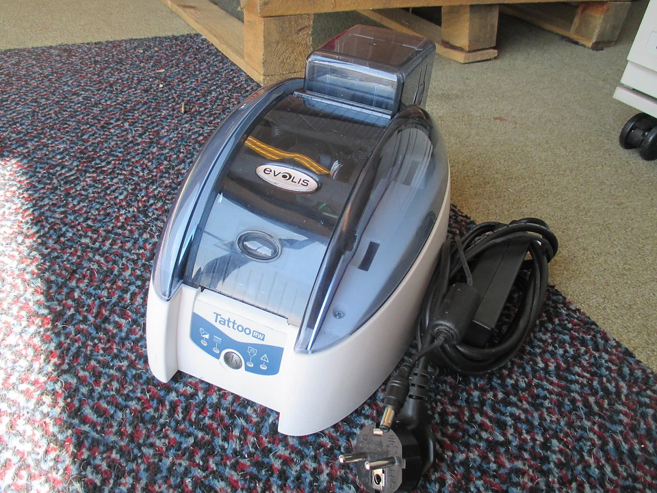 EVOLIS Tattoo Rewrite RW 2 ISO MAG 300 DPI ID Card Printer USB Network POS + PSU - Image 1 of 1