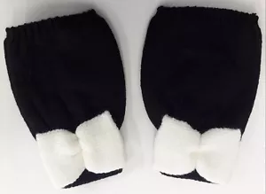 Ladies ASOS Soft Warm & Cosy Black Wool Finger less Palm Warmers Gloves - Picture 1 of 2