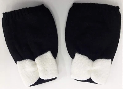 ASOS Ladies Black  Wool Soft Warm & Cosy  Finger less Palm Warmers  Gloves - Image 1 of 2