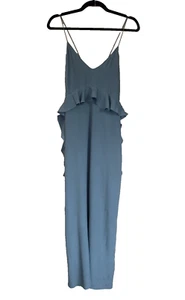NWT Elliatt Rapture ruffle maxi dress blue size small criss-cross back - Bild 1 von 5