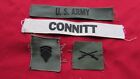 Lot of 4 Vietnam US Army Military Name Tapes Tags,Collar Patches-SGT.Connitt