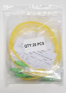20er-Pack - SC/APC Singlemode 9/125 900um gelbe Simplex-Zöpfe 3 Meter Single - Bild 1 von 2