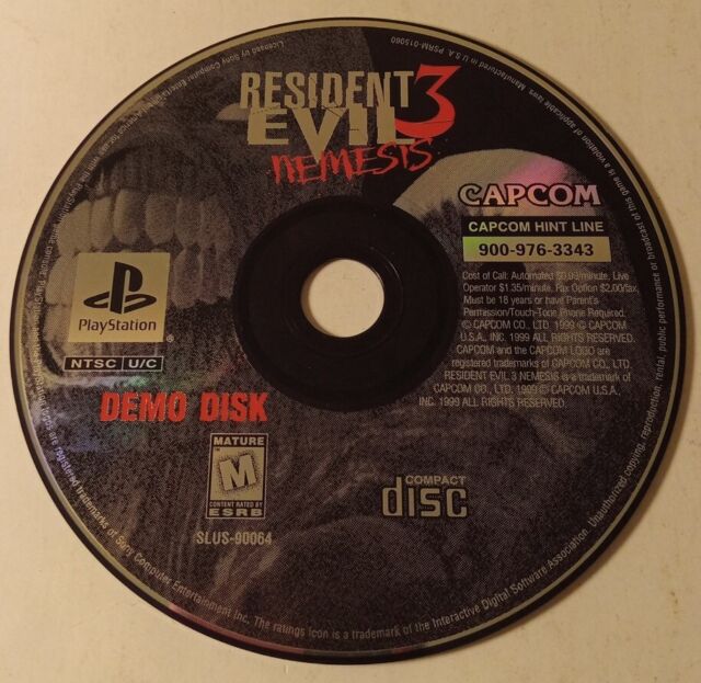 Dino Crisis Demo Disk (from Resident Evil 3) PlayStation PS1 Game Disc  Only!