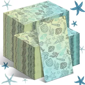 200 Pcs Disposable Guest Napkins Summer Beach Hand Towels For Bathroom 2 Ply Dis - Picture 1 of 6