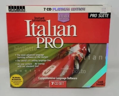 Topics Entertainment Instant Immersion Italian 7-CD Platinum Edition Pro Suite - Image 1 of 2