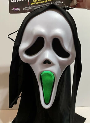 DEAD BY DAYLIGHT SCREAM FADE IN & OUT GREEN GHOST FACE MASK COSTUME FW93442GF - Image 1 of 4