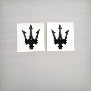 For Maserati Ghibli Grecale Quattroporte Levante Trident Bright Black Badge Kit - Foto 1 di 8