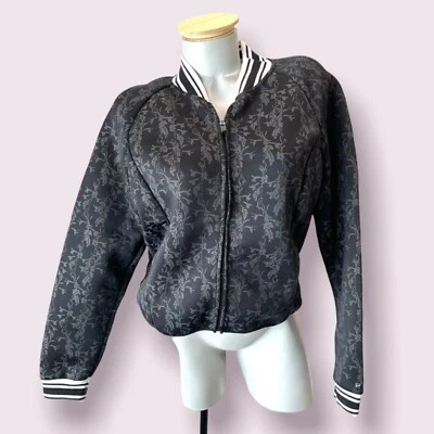 Fabletics Jacket Size L Womens Gray Black Zip Up Gym Space Dye Athletic Yoga - Image 1 of 4