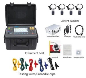 3 Phase Power Quality Analyzer Power Quality Measurement Current Clamp 10A~6000A - Picture 1 of 17