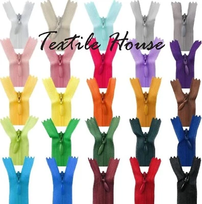 Invisible Zip Concealed Lace Nylon Zipper 20cm 25cm 28cm 40cm 45cm 50cm 60cm - Image 1 of 4