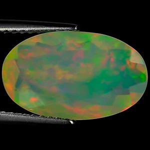 Piedra preciosa de ópalo facetado etíope natural de 2,82 quilates corte facetado ovalado multicolor - Imagen 1 de 2