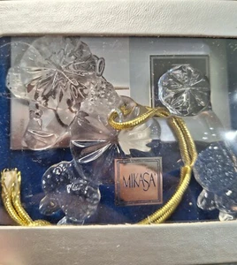 Vintage 90's MIKASA Crystal Poodle Ornament Made In Germany Orig Box 3.5" X 2.75 - Picture 1 of 10