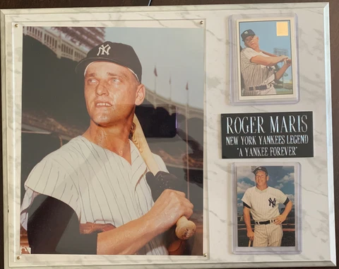 NY Yankees Plaque/Roger Maris/Mickey Mantle Cover