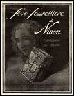 ✏ Original French Vintage Ad - NINON - Perfumery - Brow sap Look - 1926