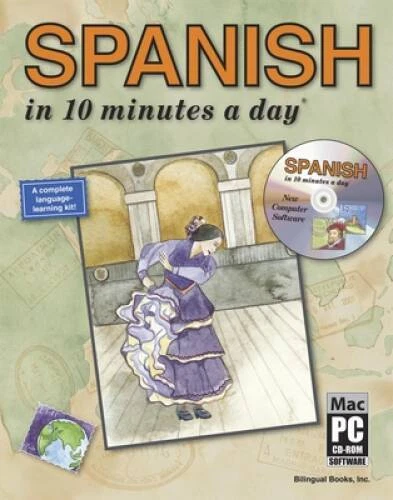 SPANISH in 10 minutes a dayÂ® with CD-ROM - Paperback - VERY GOOD Foto 1 de 1