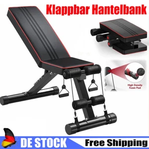 Klappbare Hantelbank Multifunktionale Trainingsbank mit Widerstandsband 300kg - Bild 1 von 16