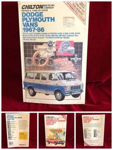 Chilton Dodge Plymouth Vans 1967-1986 Repair and Tune-Up Guide  - Picture 1 of 3