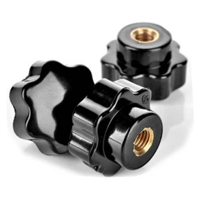 5pcs M8 Female Thread Seven Star Shaped Head Clamping Nuts Knob 38mm OD - Picture 1 of 1