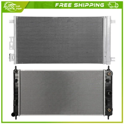 Radiador de alumínio e kit de refrigeração condensador CA para 08 2009-2012 Chevrolet Malibu - Imagem 1 de 4