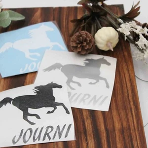 Custom Running Horse Decal with Name - Picture 1 of 2