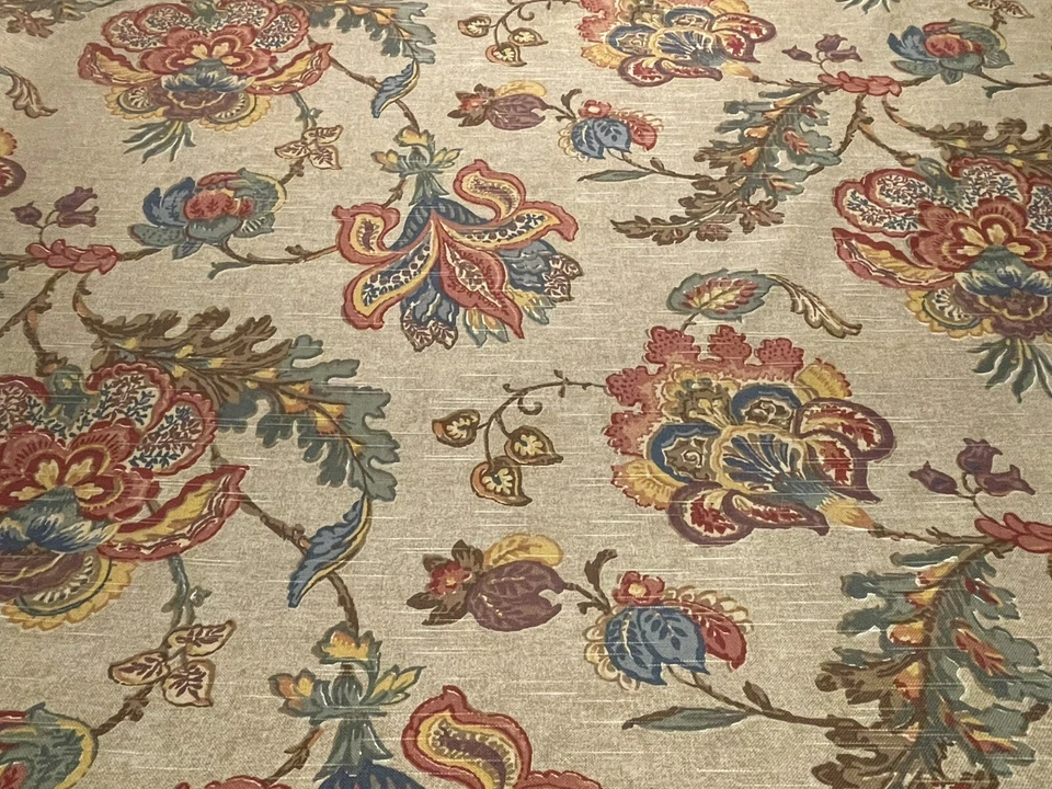 Kravet Vintage Cabala Printed Cotton Linen Fabric BTY Teflon Coated 14 Screens - Image 1 of 4