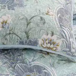 ¡NUEVO! ~ ACOGEDOR JUEGO DE COLCHAS COSTERAS PLAYA HOJA DE PALMA VERDE AZULADO AZUL TROPICAL GRIS AGUA VERDE AZULADO BLANCO - Imagen 1 de 10