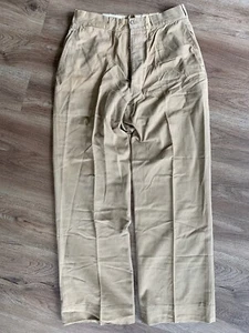 PANTALONI/PANTALONI CACHI TWILL CACHI IN COTONE SECONDA GUERRA MONDIALE NOMINATI 30x31 - Foto 1 di 10