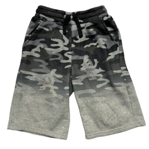 NWOT Ring of Fire Youth Big Boy Sweat Shorts Camo Camouflage Gray Black Size L - Picture 1 of 4