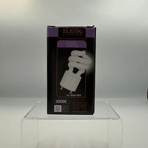 CFL 2 Prong Light Bulb - GU24 42K (4200K) 13Watt (by Sleek Lighting) - Picture 1 of 8