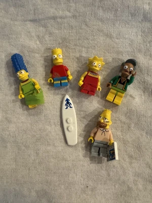 Lego Simpsons Lot Bart,  Lisa , Marge, Grandpa, Apu - Image 1 of 4