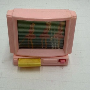 Rare Mattel Arco Barbie 1991 Magic Moves Flicker Dance Wind Up TV VCR Pink Works - Picture 1 of 8