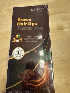 Kaisasa Brown Hair Dye 3-in-1 Shampoo 16.9 Fluid Ounces - Picture 1 of 3