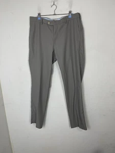 Peter Millar Mens Pants 35x32 Gray Flat Front Performance Dress Golf Wicking - Picture 1 of 10
