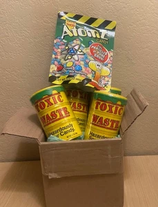 Schachtel Giftmüll Saure Süßigkeiten 4 Fässer und 1 Packung Atomz - Bild 1 von 1