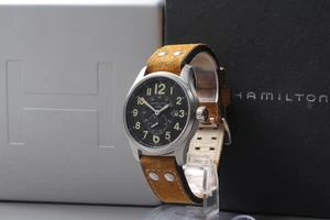 [Caja] HAMILTON Caqui Field Officer Automático 44mm H70655733 Negro Pequeño Segundo Reloj - Imagen 1 de 14