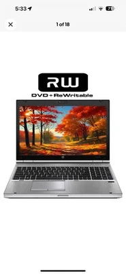 15.6" HP EliteBook Laptop PC: Intel i5! 16GB RAM - 480GB SSD! Windows 10! DVD-RW - Image 1 of 4