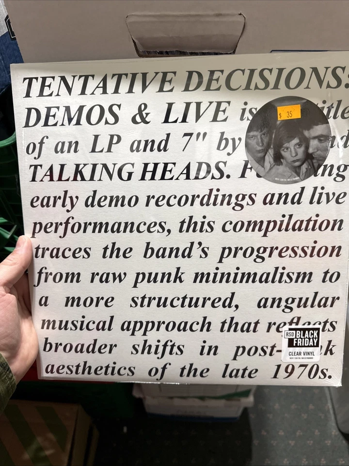 TALKING HEADS Tentative Decisions: Demos & Live USA LP+7" RSDBK 2025 Pre-Sale - Image 1 of 1