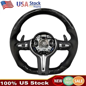 Carbon Fiber Leather Steering Wheel For 2011-2016 BMW M5 6 Series F06 F12 F13  - Bild 1 von 7